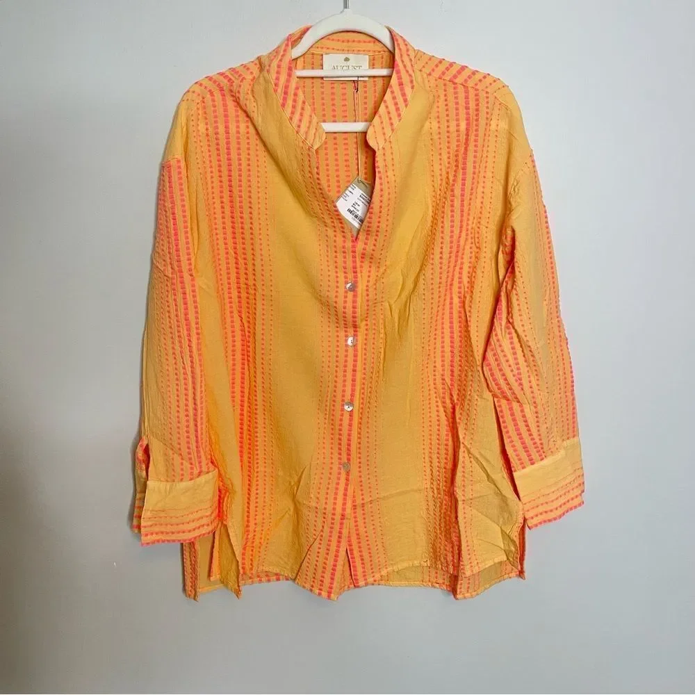 AUGUST Greek resort brand ZAKAR Shirt NWT